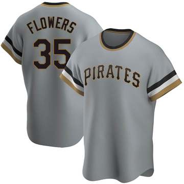 Sean Flowers Youth Replica Pittsburgh Pirates Gray Road Cooperstown Collection Jersey