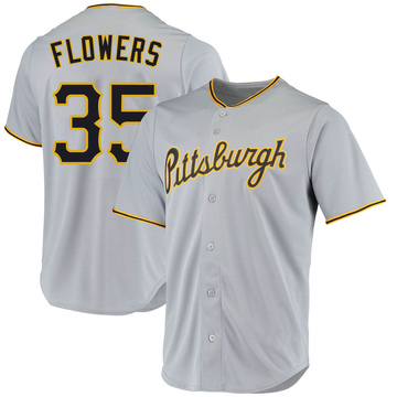 Sean Flowers Youth Replica Pittsburgh Pirates Gray Road Jersey