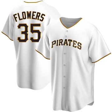 Sean Flowers Youth Replica Pittsburgh Pirates White Home Jersey
