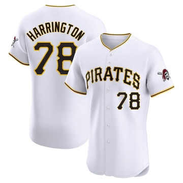 Thomas Harrington Men's Elite Pittsburgh Pirates White Home Jersey