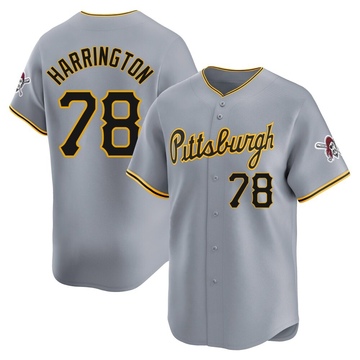 Thomas Harrington Men's Limited Pittsburgh Pirates Gray Away Jersey