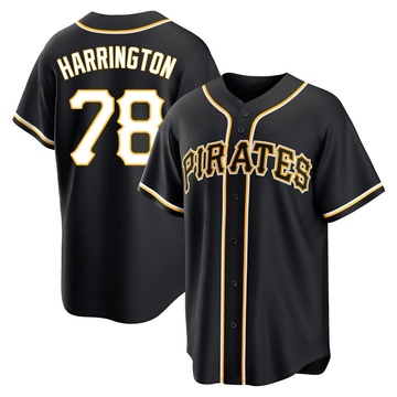 Thomas Harrington Men's Replica Pittsburgh Pirates Black Fashion Out Jersey