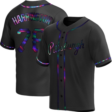 Thomas Harrington Men's Replica Pittsburgh Pirates Black Holographic Alternate Jersey