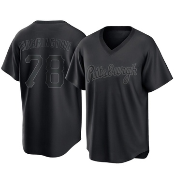 Thomas Harrington Men's Replica Pittsburgh Pirates Black Pitch Fashion Jersey