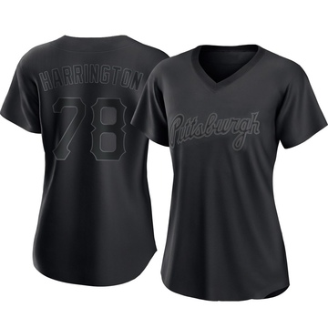 Thomas Harrington Women's Authentic Pittsburgh Pirates Black Pitch Fashion Jersey