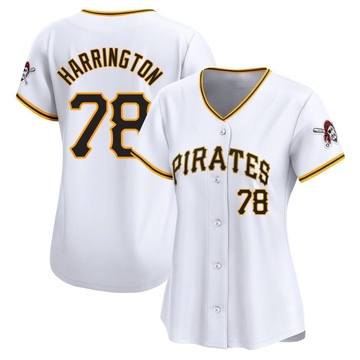 Thomas Harrington Women's Limited Pittsburgh Pirates White Home Jersey