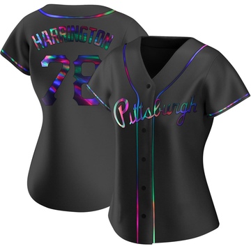 Thomas Harrington Women's Replica Pittsburgh Pirates Black Holographic Alternate Jersey