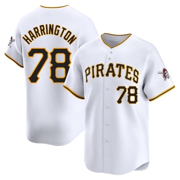 Thomas Harrington Youth Limited Pittsburgh Pirates White Home Jersey