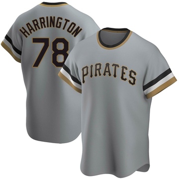 Thomas Harrington Youth Replica Pittsburgh Pirates Gray Road Cooperstown Collection Jersey