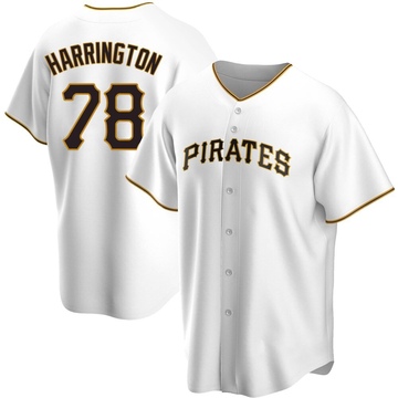 Thomas Harrington Youth Replica Pittsburgh Pirates White Home Jersey