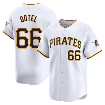 Wilber Dotel Men's Limited Pittsburgh Pirates White Home Jersey