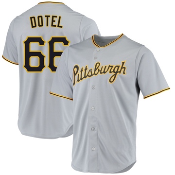 Wilber Dotel Men's Replica Pittsburgh Pirates Gray Road Jersey