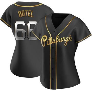 Wilber Dotel Women's Replica Pittsburgh Pirates Black Golden Alternate Jersey